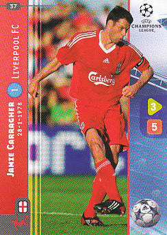 Jamie Carragher Liverpool 2008/09 Panini Champions League #37